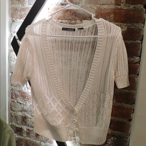 White crop cardigan